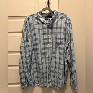 Nautica Men's Casual Blue Checkered Shirt